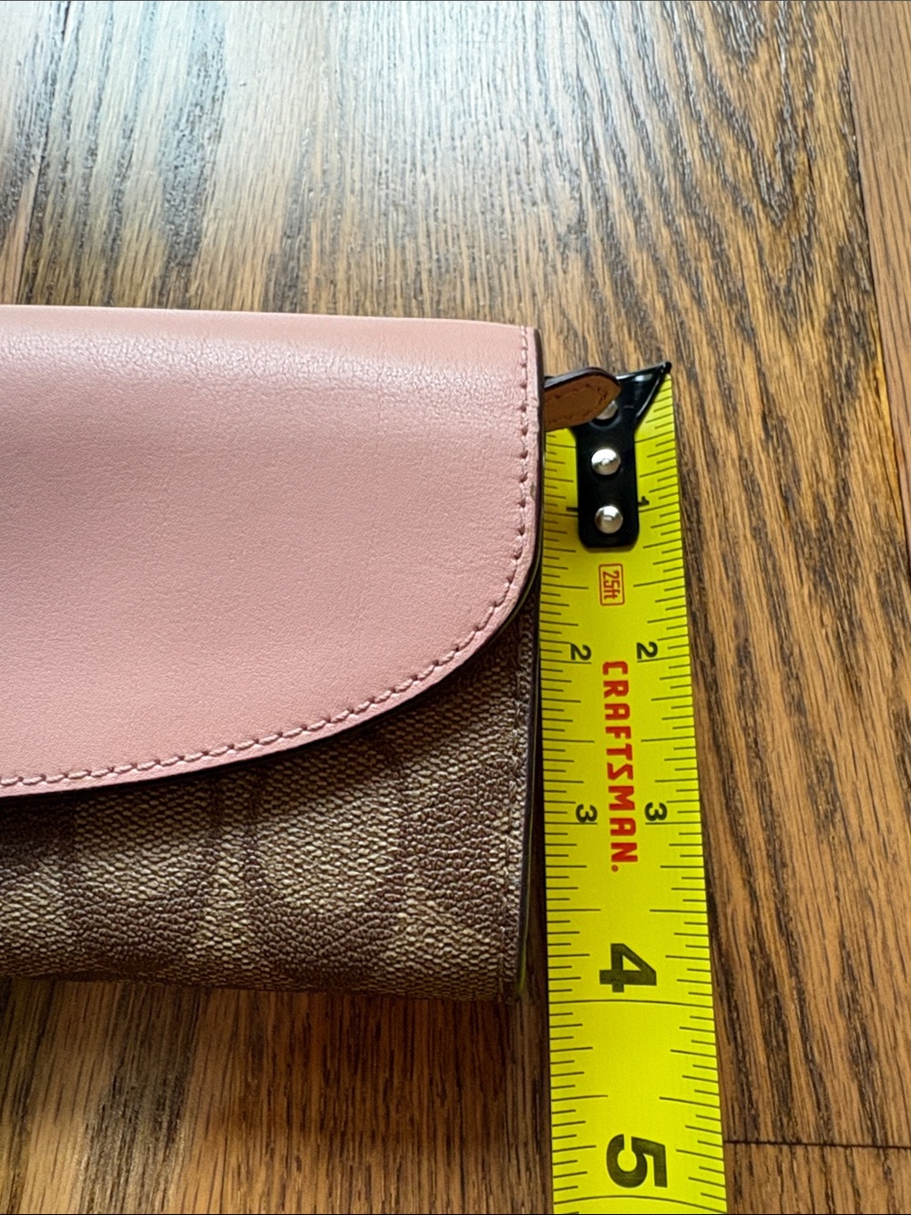 Coach slim envelope wallet featuring signature coated canvas & pink leather flap - Picture 11 of 11